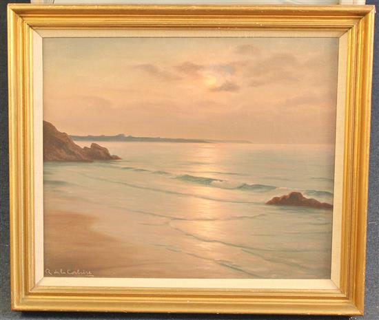 Roger de la Corbière, Sunset over the coast(-)